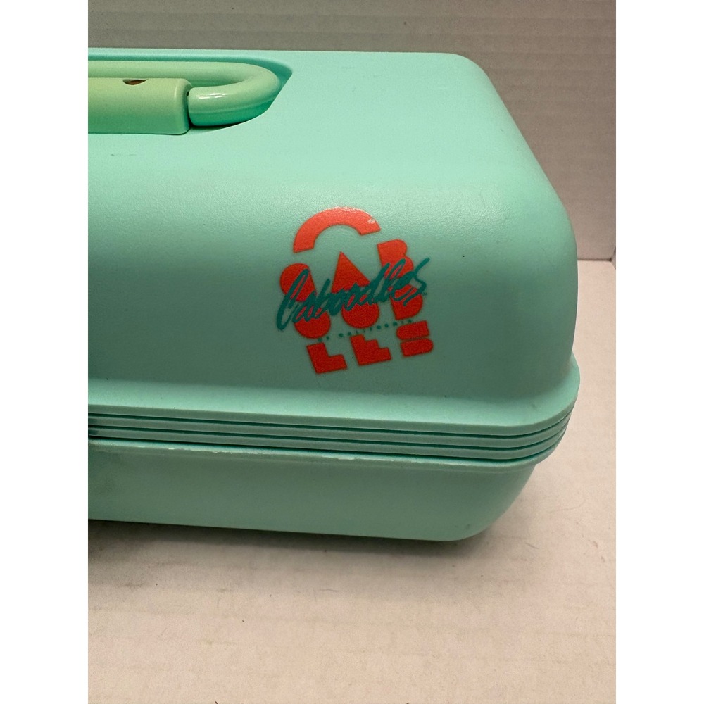Vintage Caboodles Makeup Organizer Mint Green Model 2602 Plano Molding Co USA